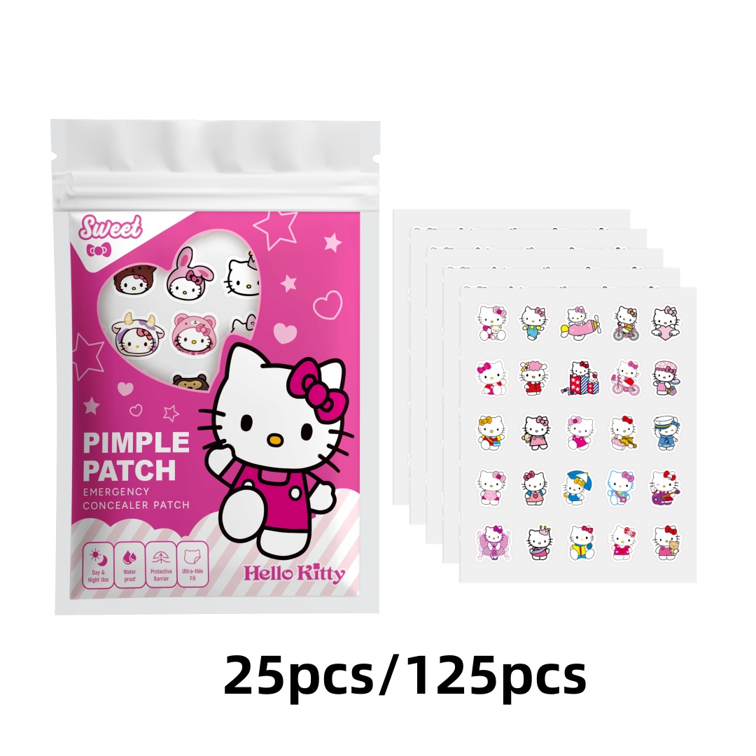 Hydrocolloid Acne Patch - 25/125 Pezzi Cerotti Hello Kitty per